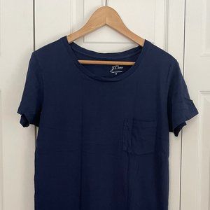 J. Crew Pocket Tee Dress in Navy